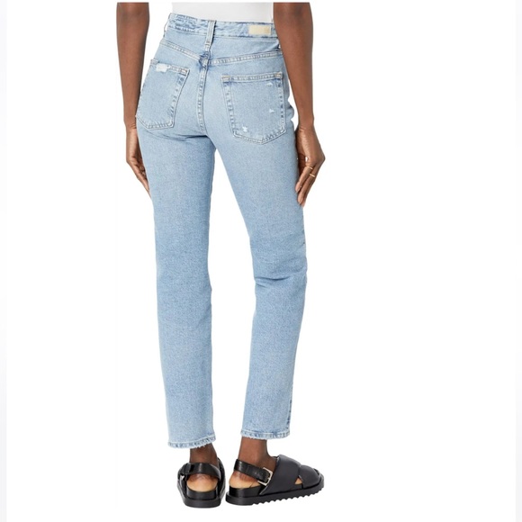 AG Jeans Saige High-rise Straight in Apparition Distressed - Picture 5 of 6